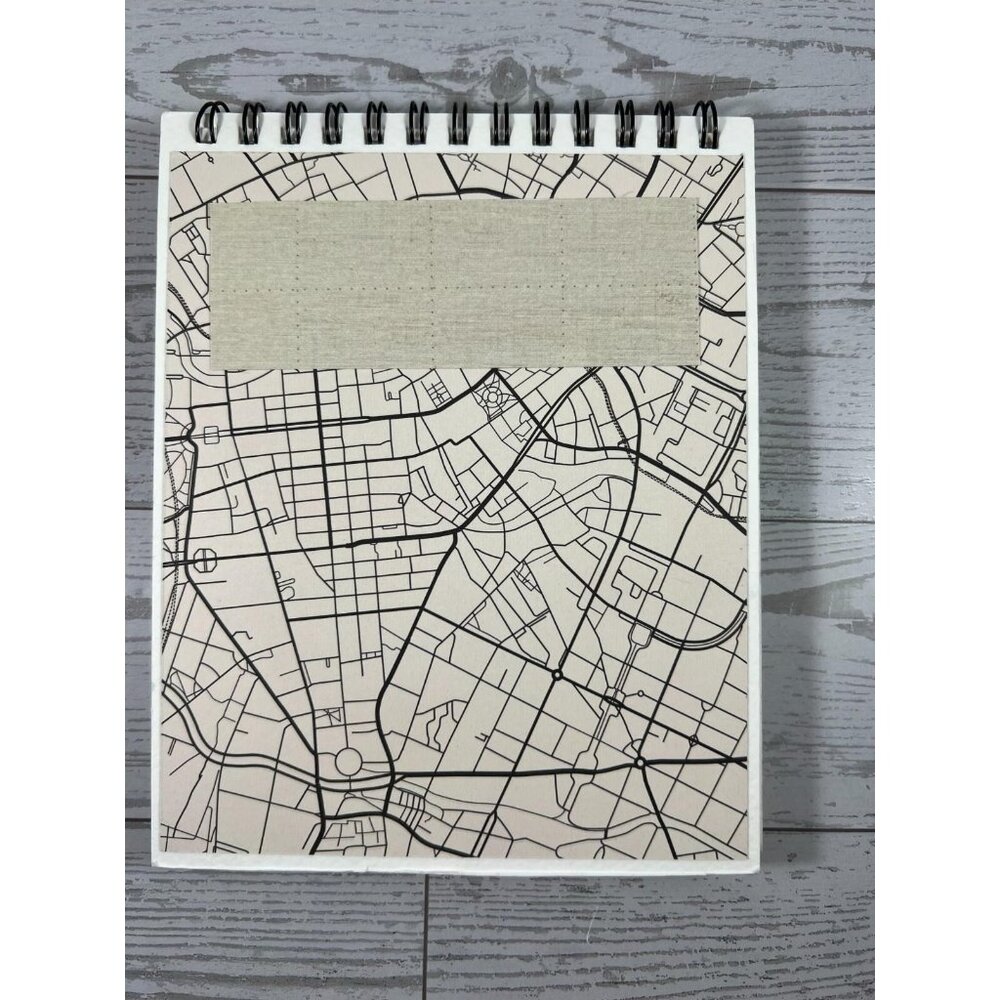 Handmade Spiral Junk Journal 4.75"x6" City Map Cover Memory Keeper - Picture 1 of 11